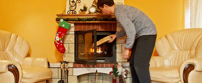 Rusted Metal Fireplace Restoration in Riverbank, California